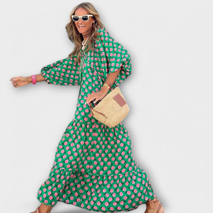 Chic Geometric Maxi Dress