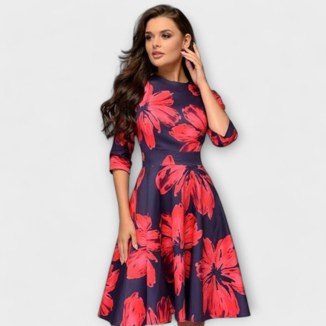 Retrozo - Chic Knee-Length Dress
