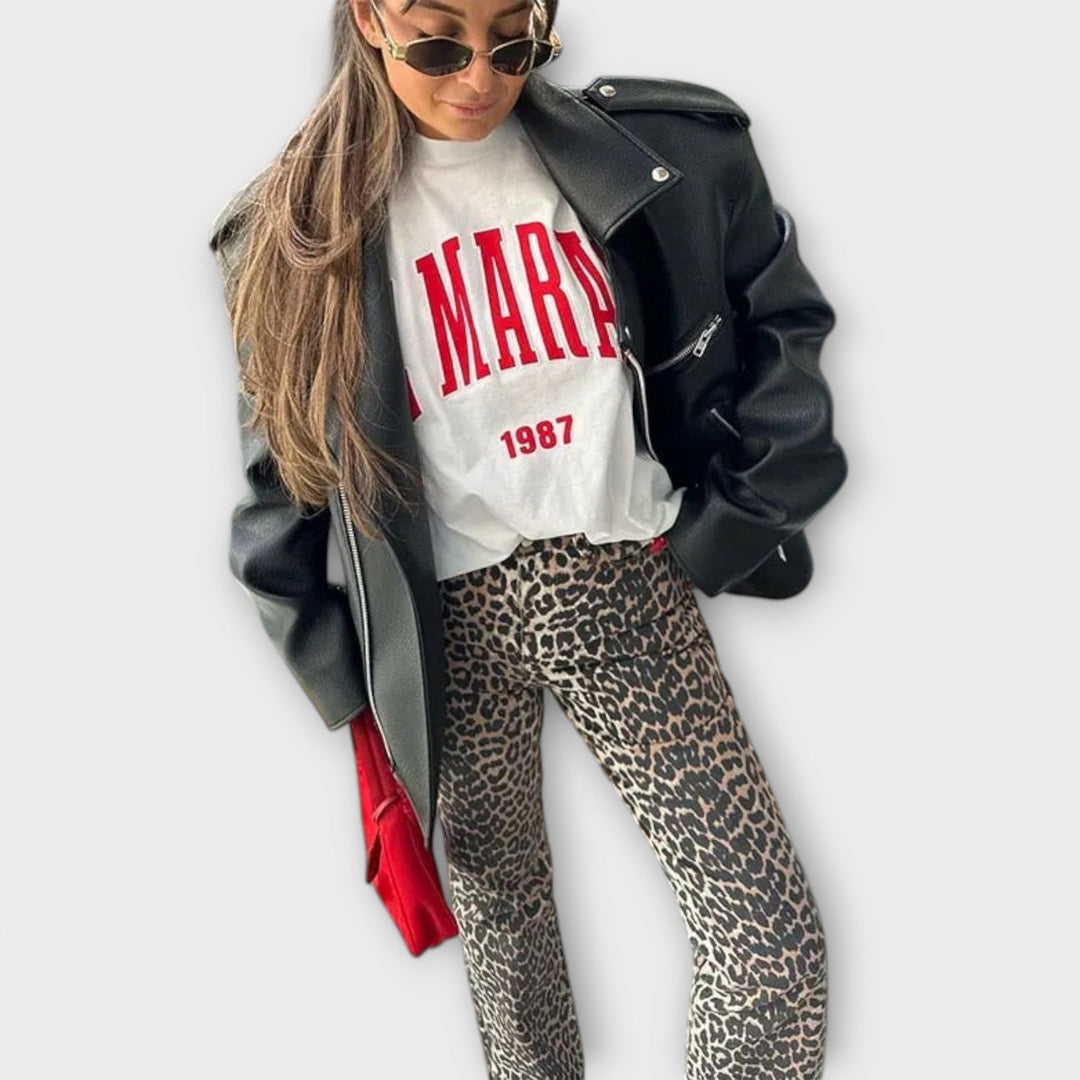 Chandra - Leopard Jeans