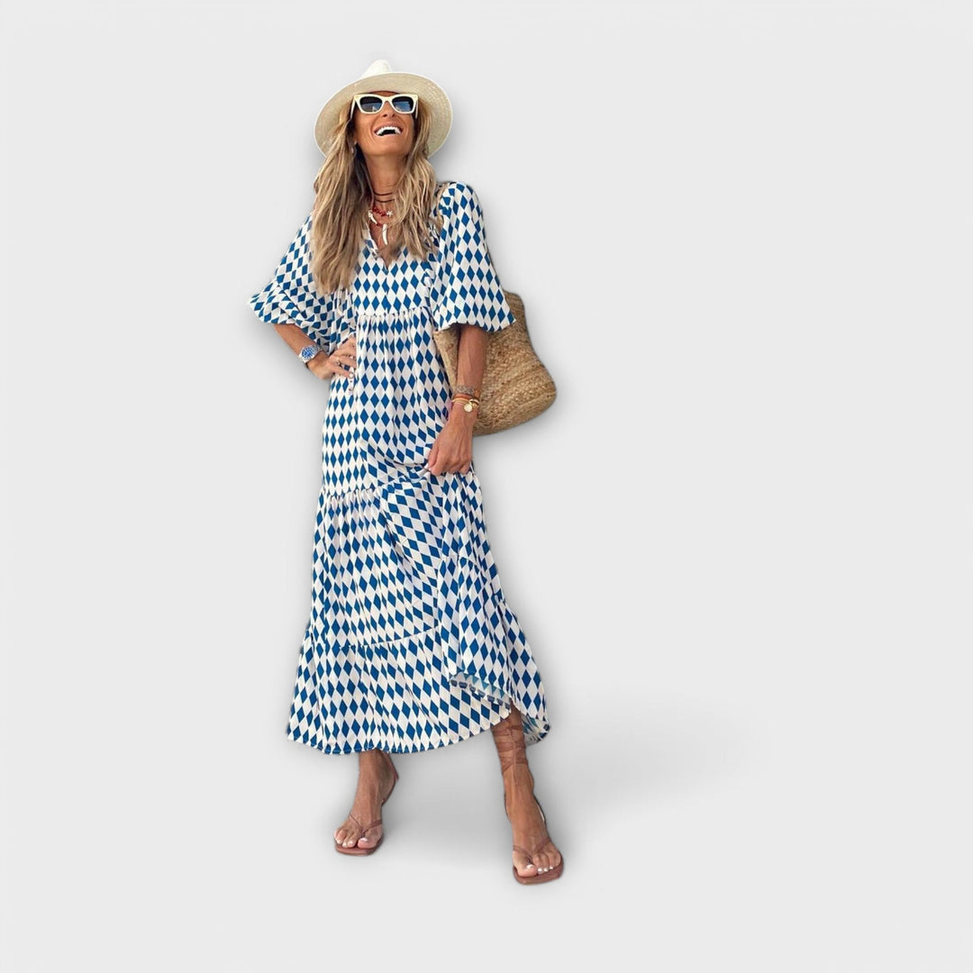 Chic Geometric Maxi Dress