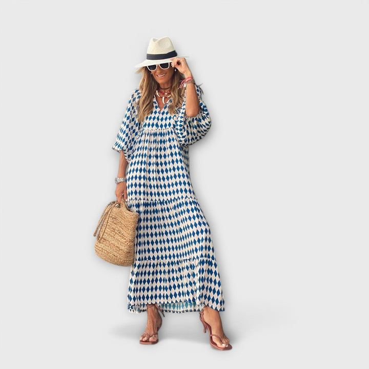 Chic Geometric Maxi Dress
