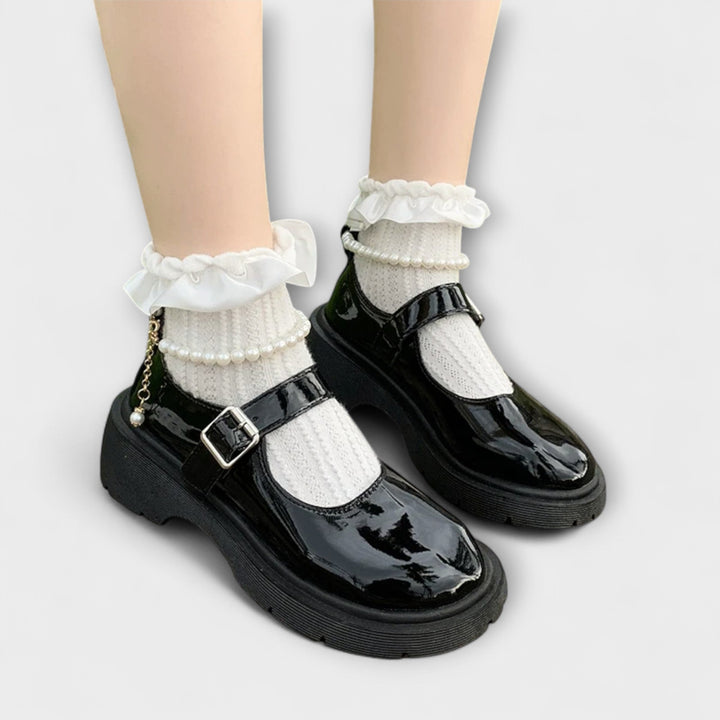 Perle - Luksuriøse Mary Jane Lædersko