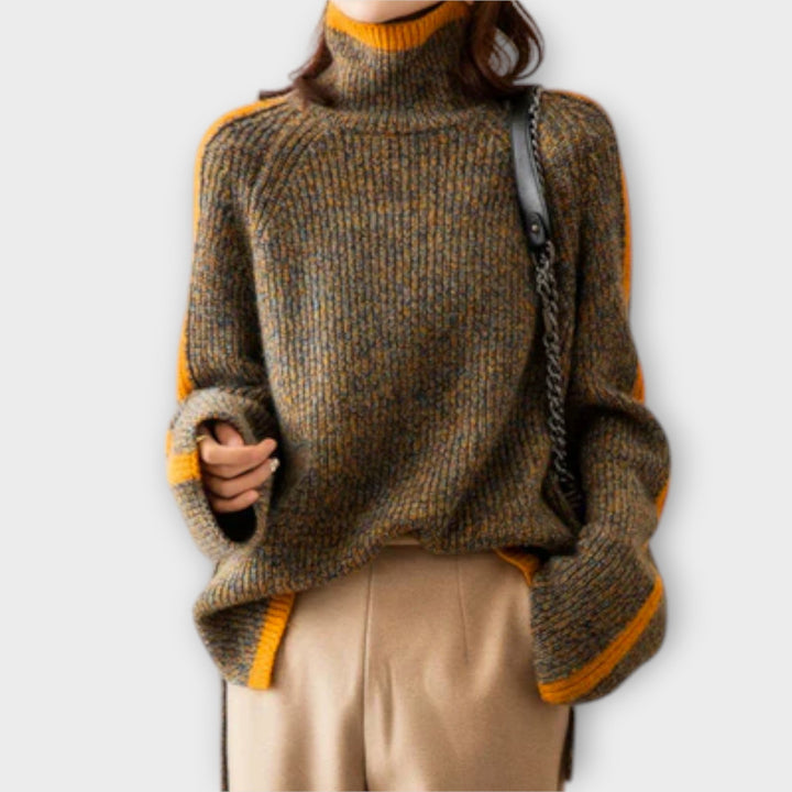 Breseis - Retro Roll Neck Sweater