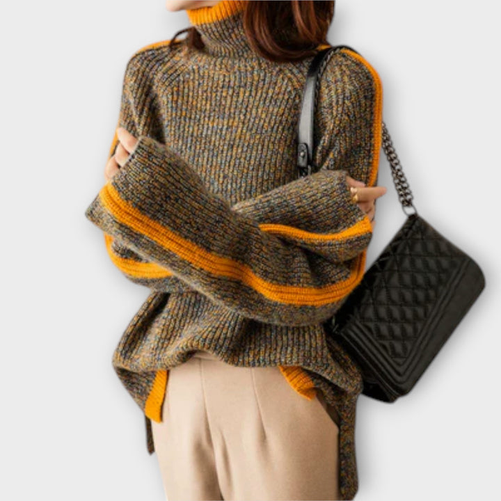 Breseis - Retro Roll Neck Sweater