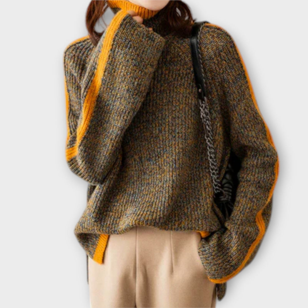 Breseis - Retro Roll Neck Sweater