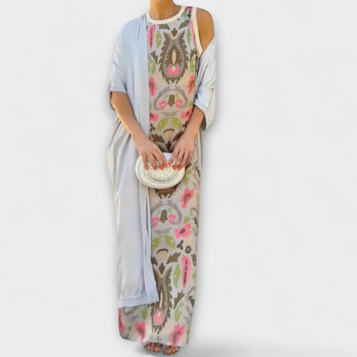 Selviane - Maxi Dress with Coordinating Cardigan