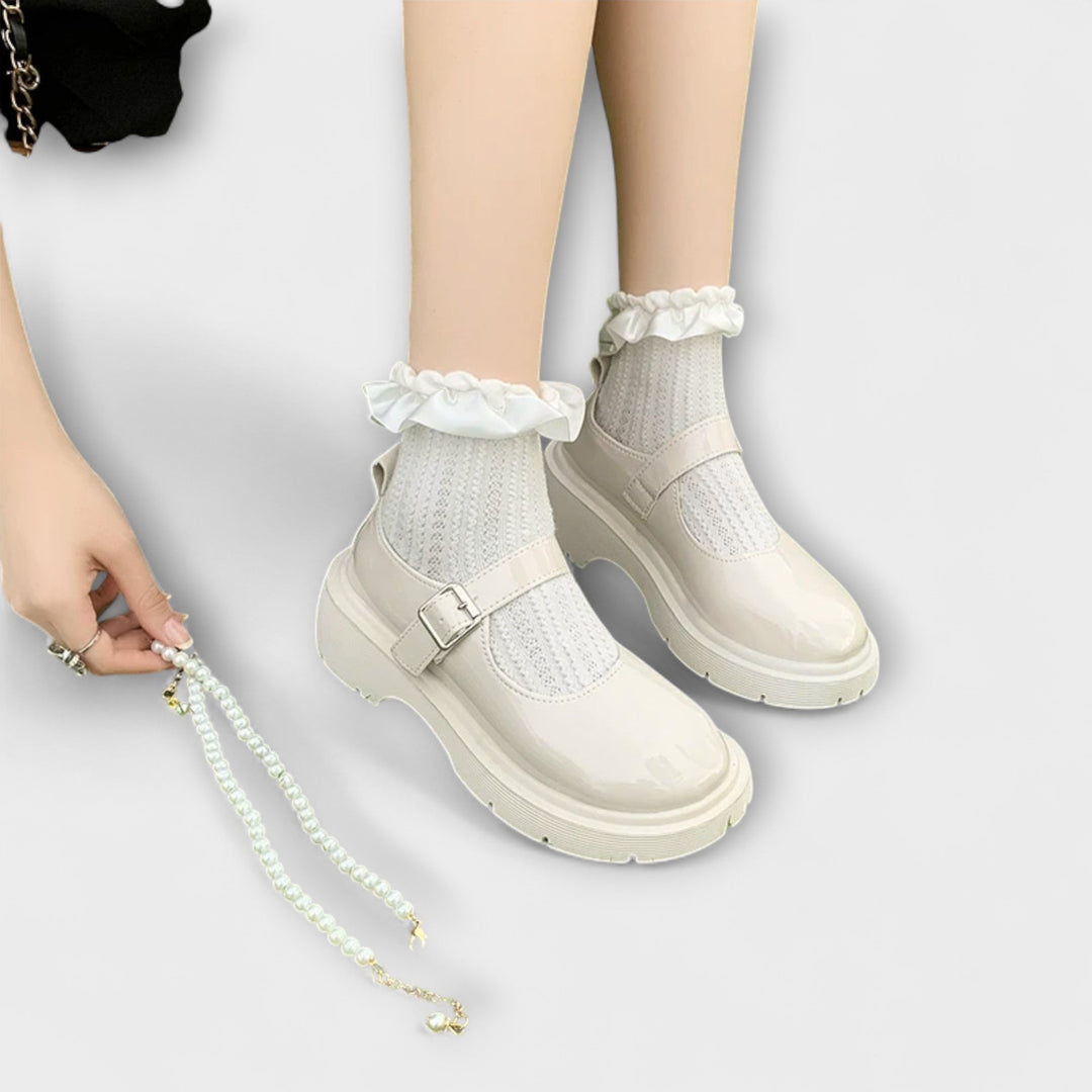 Perle - Luksuriøse Mary Jane Lædersko