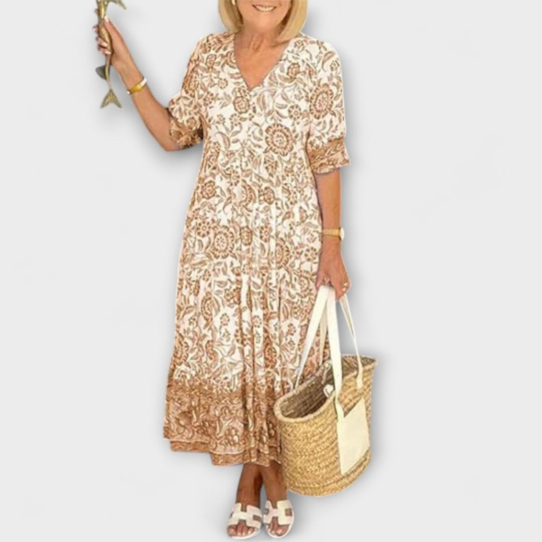 Caitlin - Elegant blomsterkjole med let og luftigt design