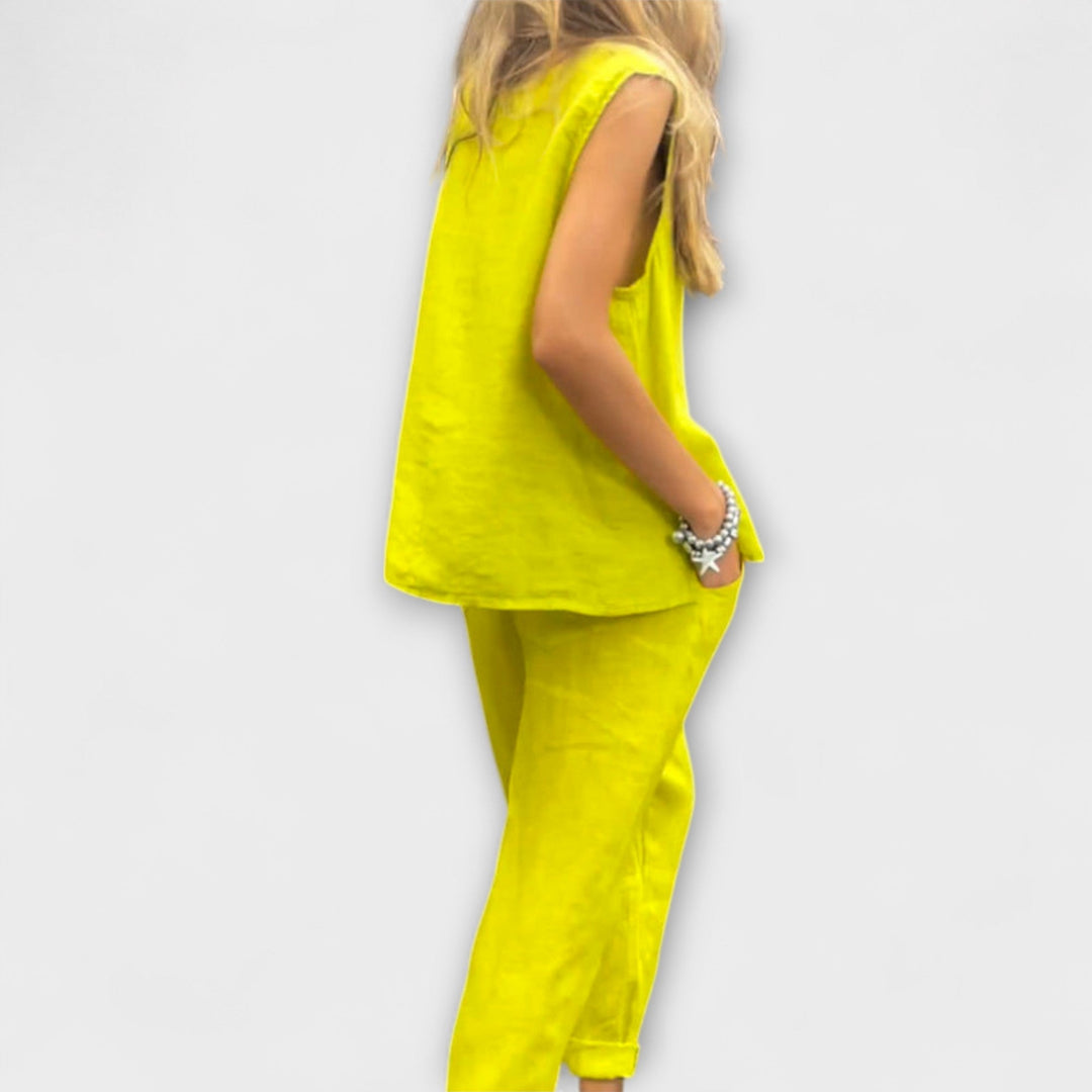 Jennifer - Casual Cotton-Linen Ensemble