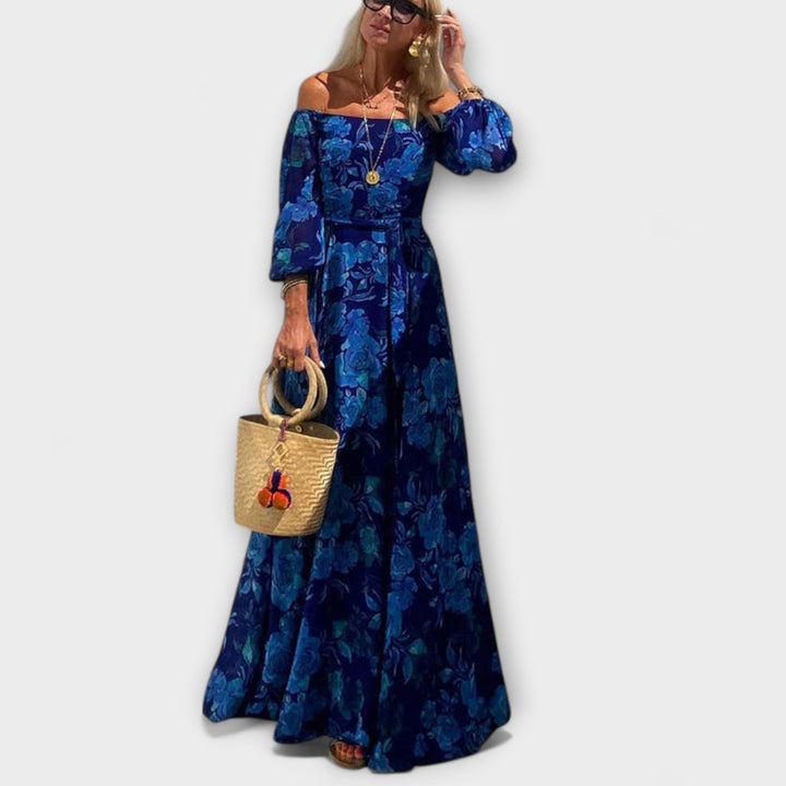Juniper - Off-Shoulder Floral Smocked Maxi Dress