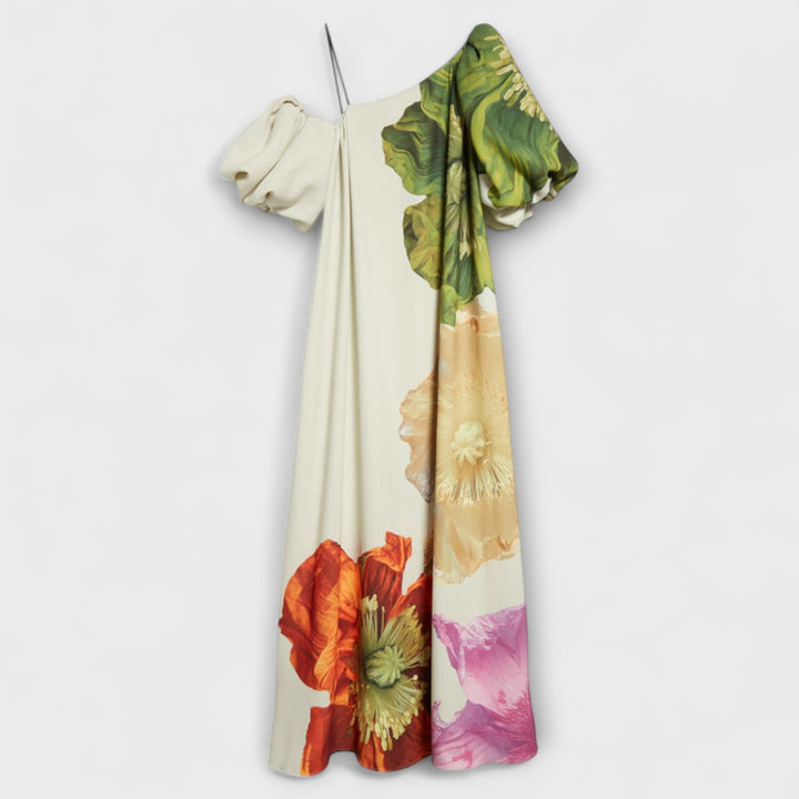 Melodi - Asymmetrical Floral Maxi Dress