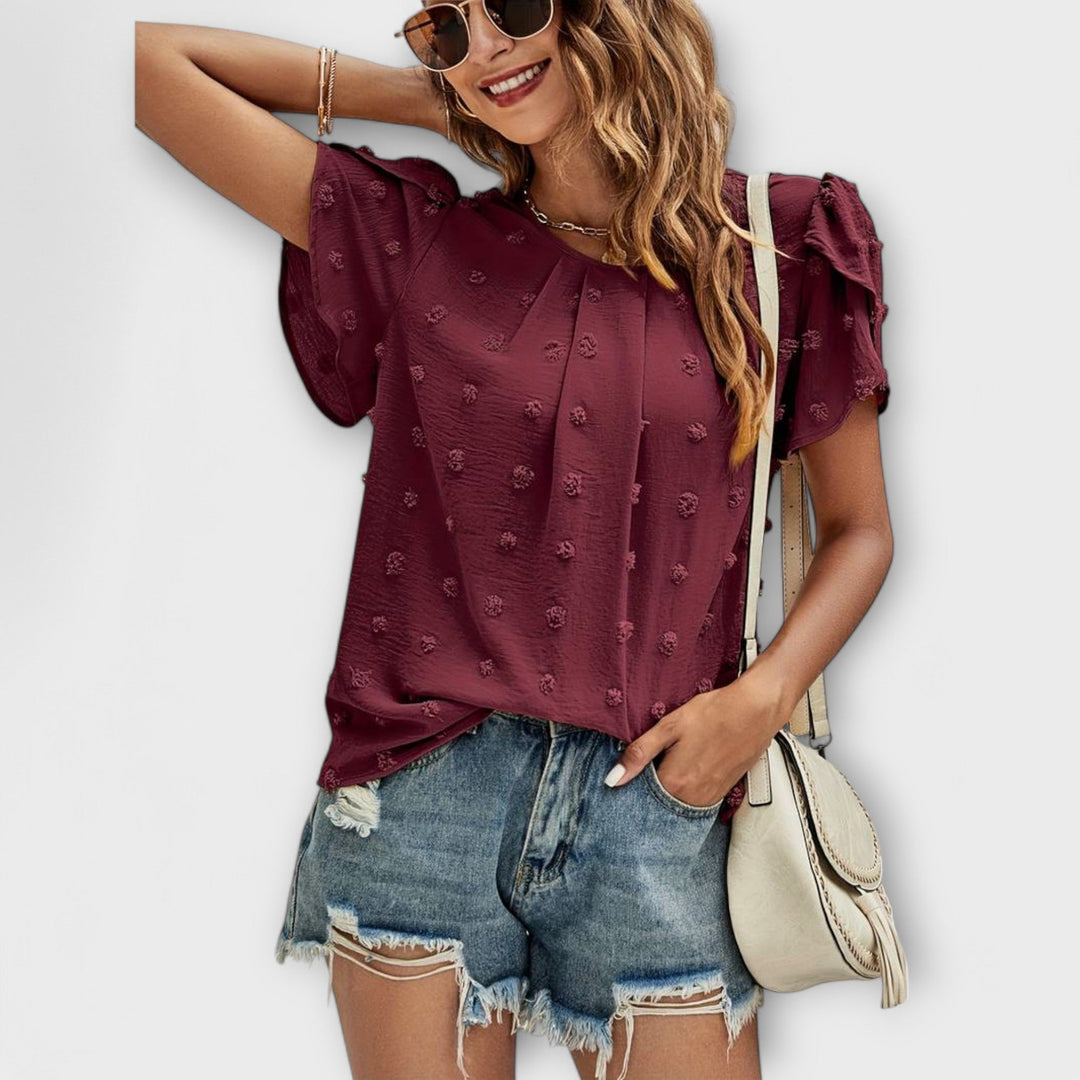 Charlotte - Den Ideelle Polka-Dot Bluse