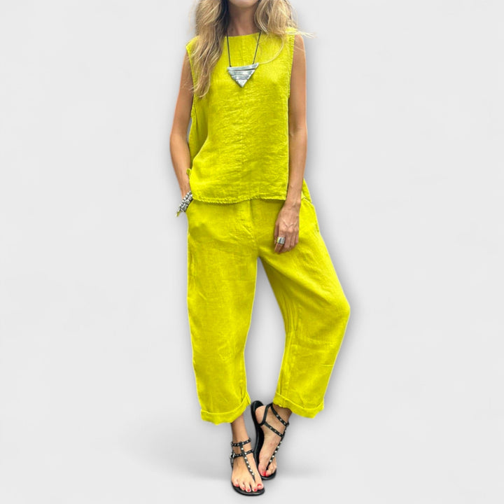 Jennifer - Casual Cotton-Linen Ensemble