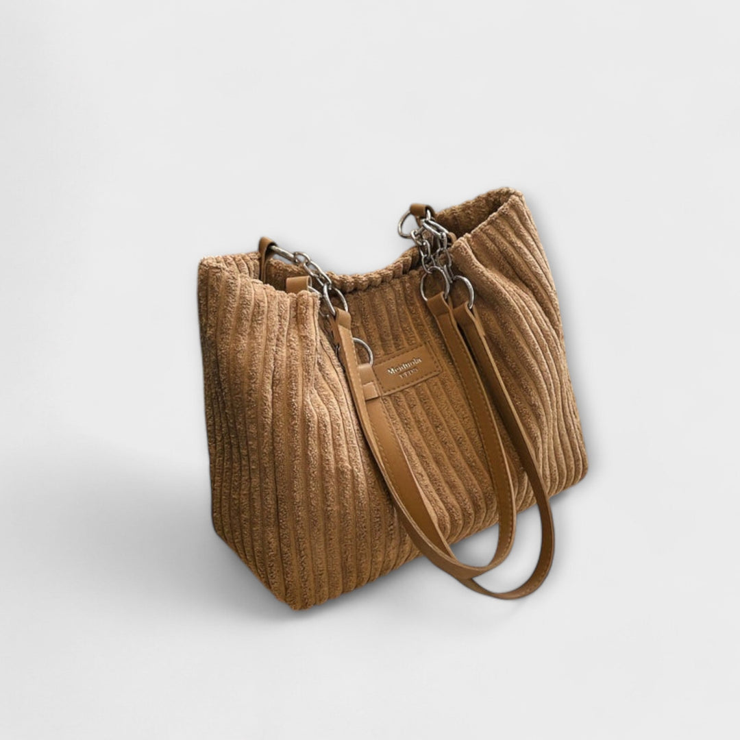 Lora - Soft Corduroy Shoulder Bag