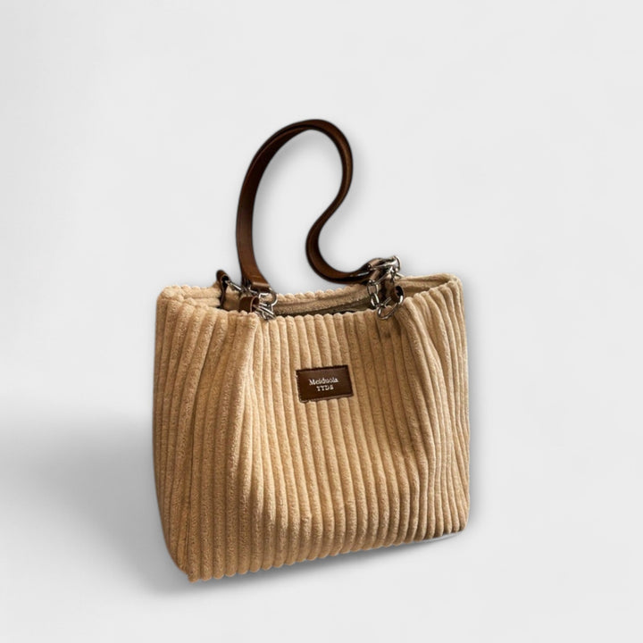 Lora - Soft Corduroy Shoulder Bag