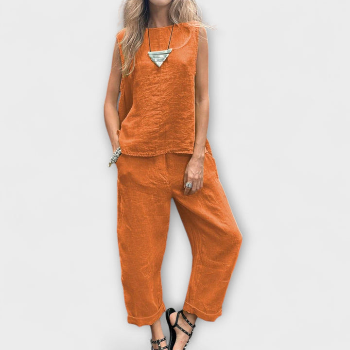 Jennifer - Casual Cotton-Linen Ensemble