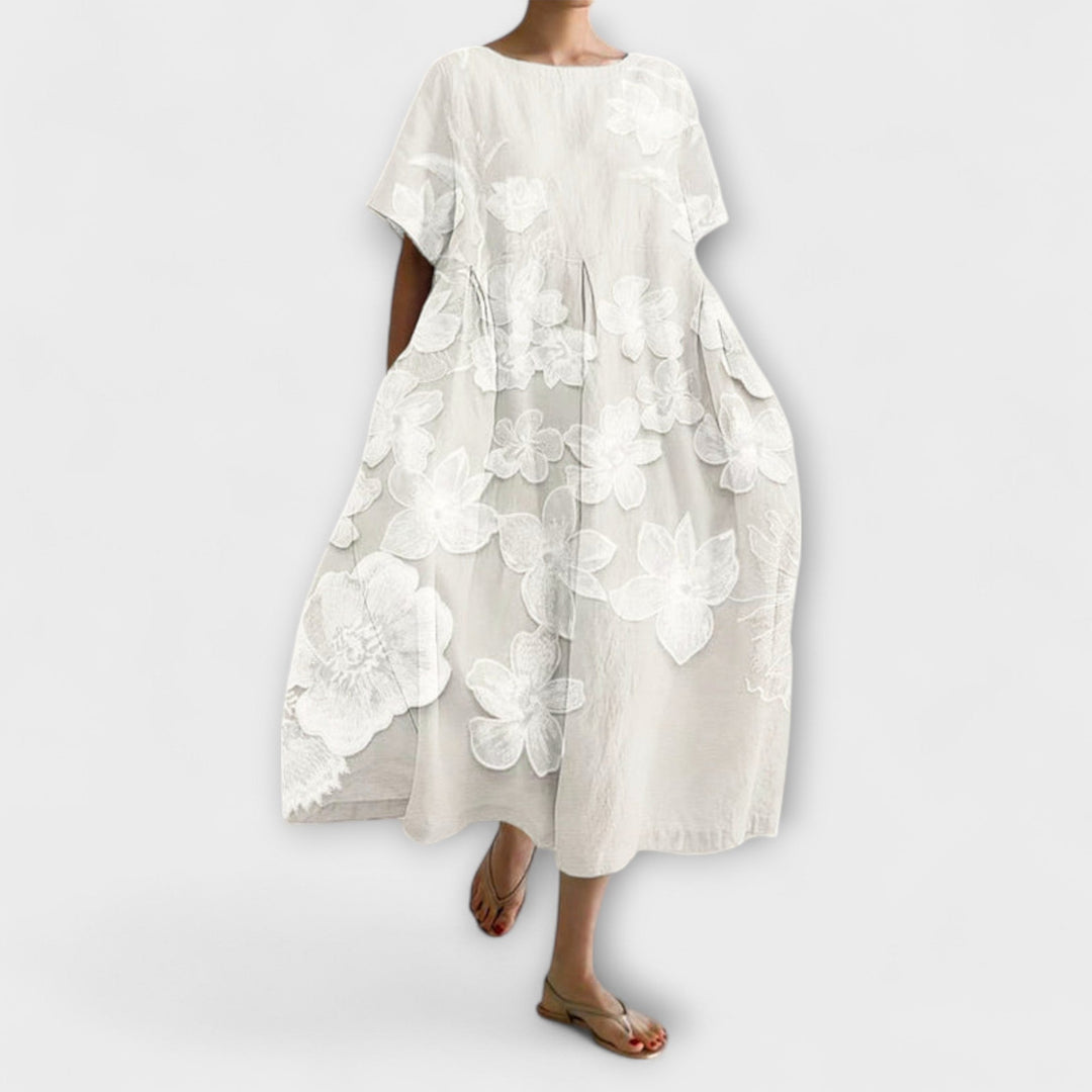 Olivia - Elegant kjole med blomsterdesign