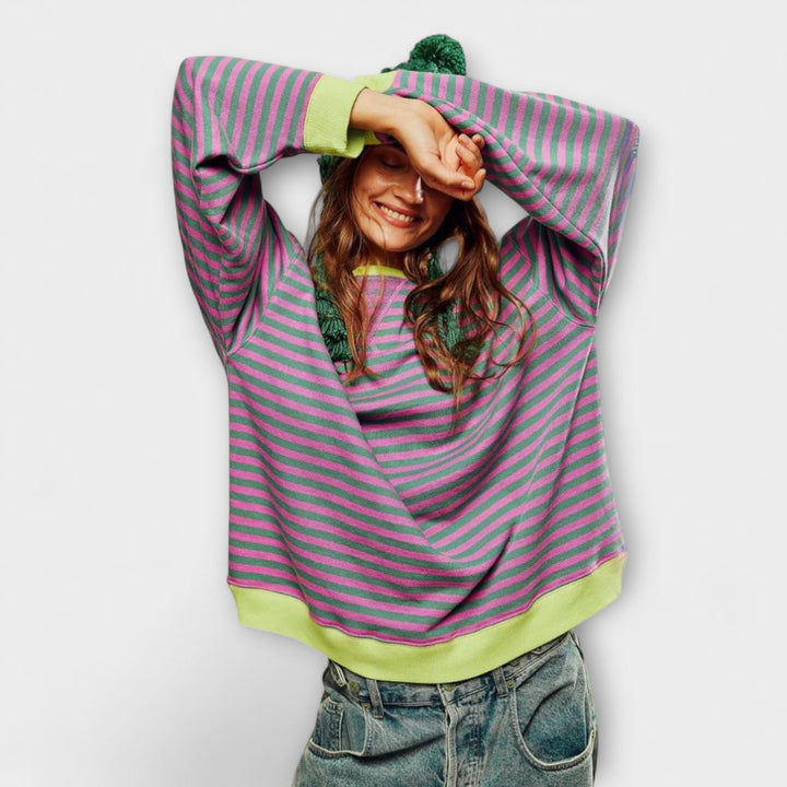 Mary - Striped Oversized Cardigan