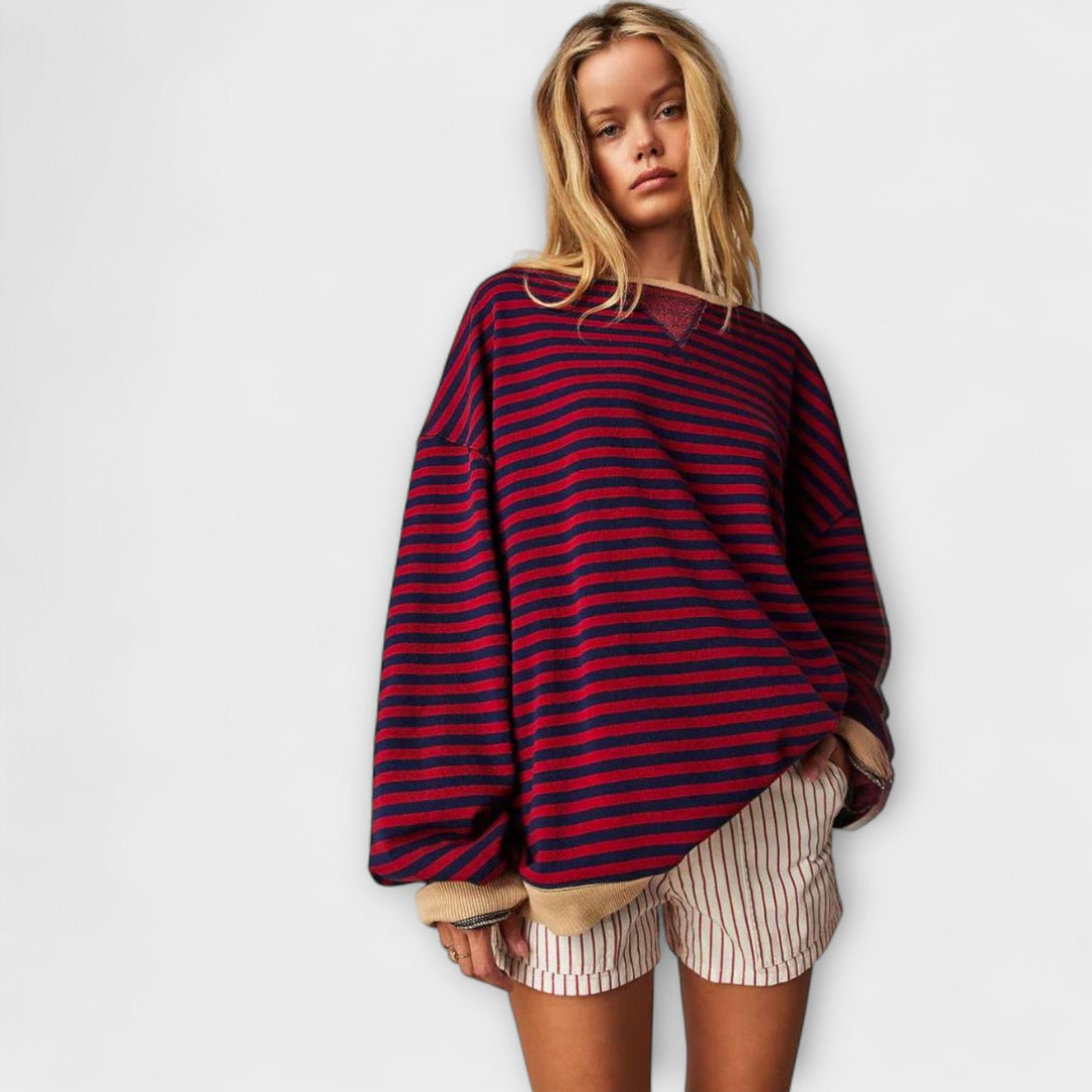 Mary - Striped Oversized Cardigan