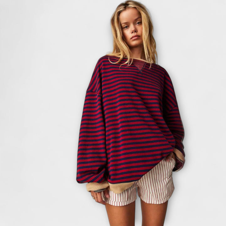 Mary - Striped Oversized Cardigan
