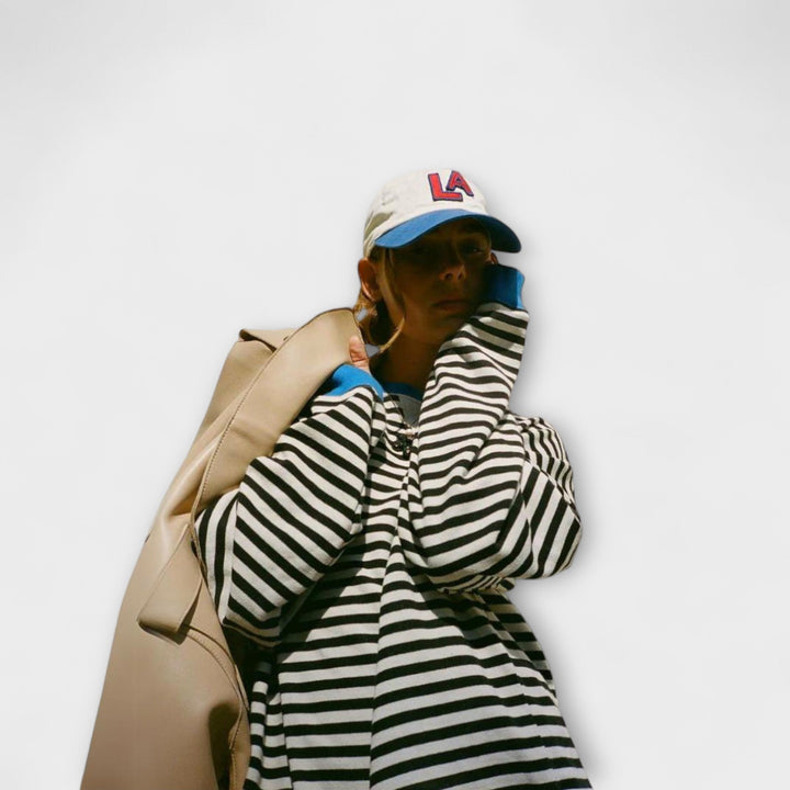 Mary - Striped Oversized Cardigan