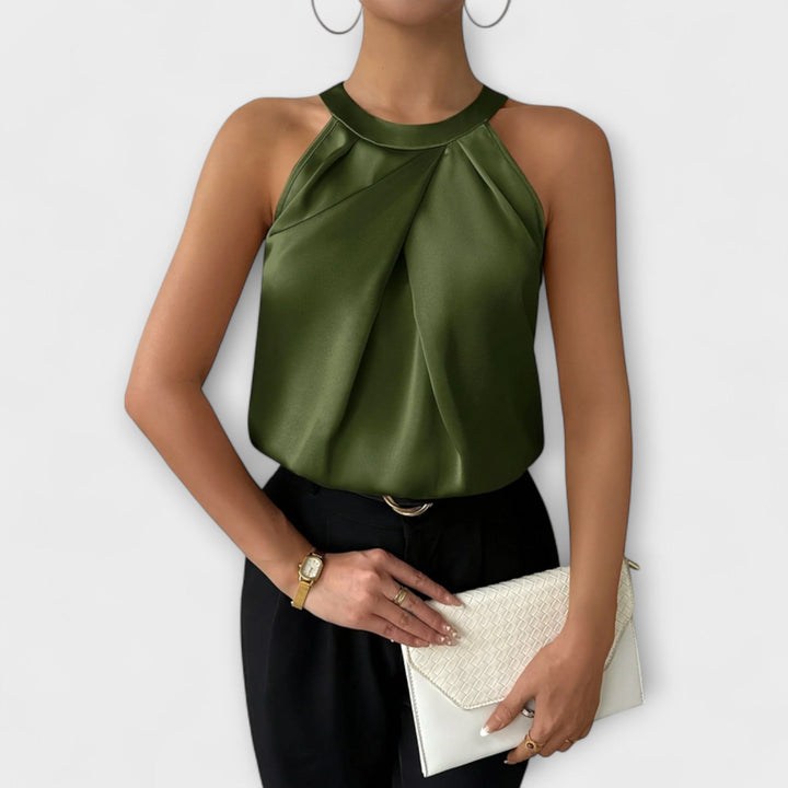 Skye - Chic Off-Shoulder Satin Blouse