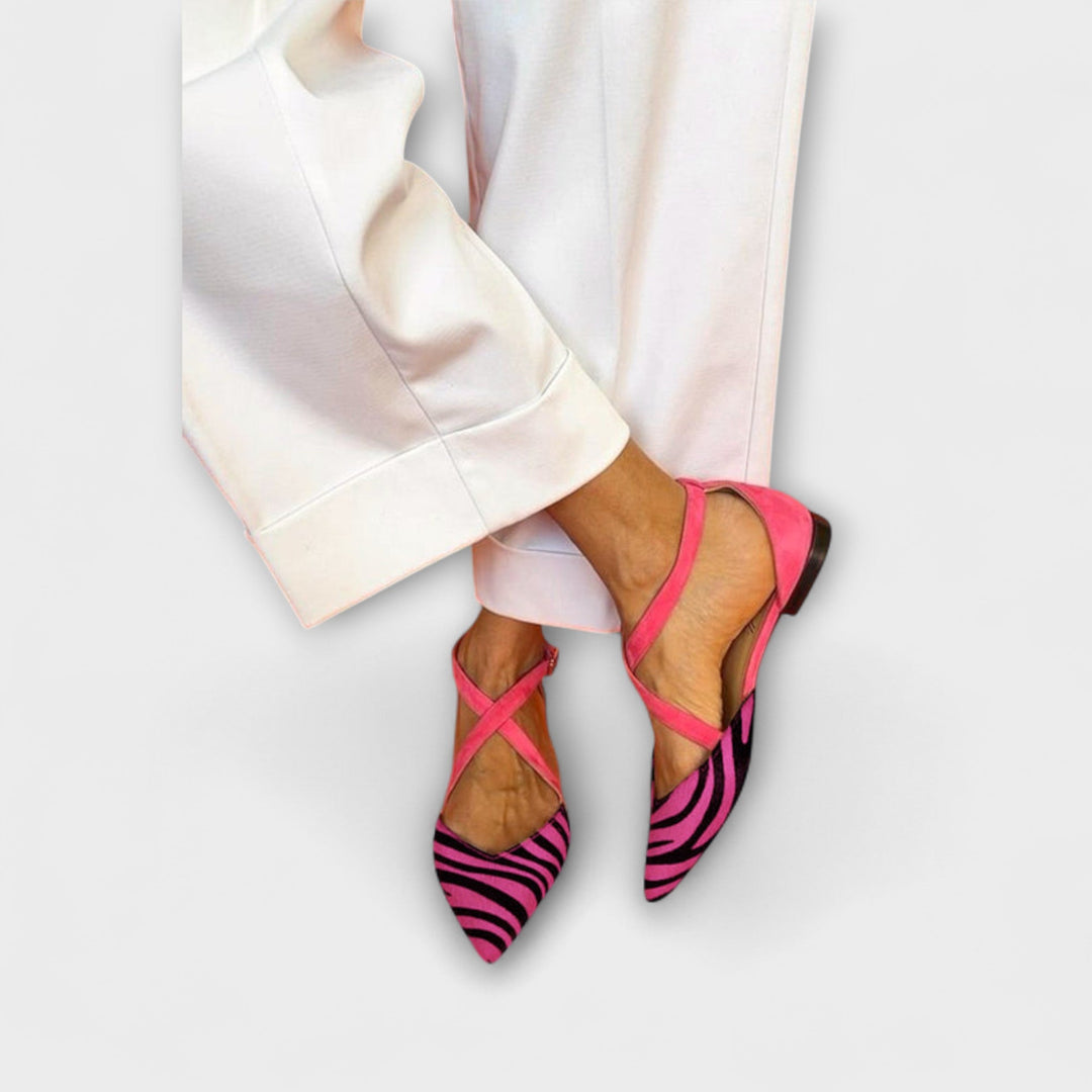 Zarella – Pink Power Zebra Flat