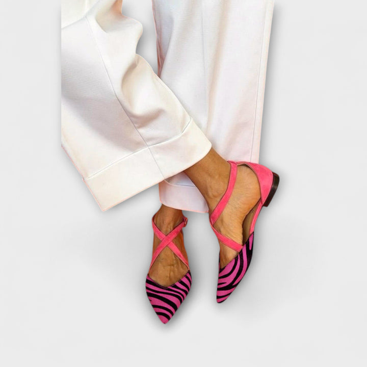 Zarella – Pink Power Zebra Flat