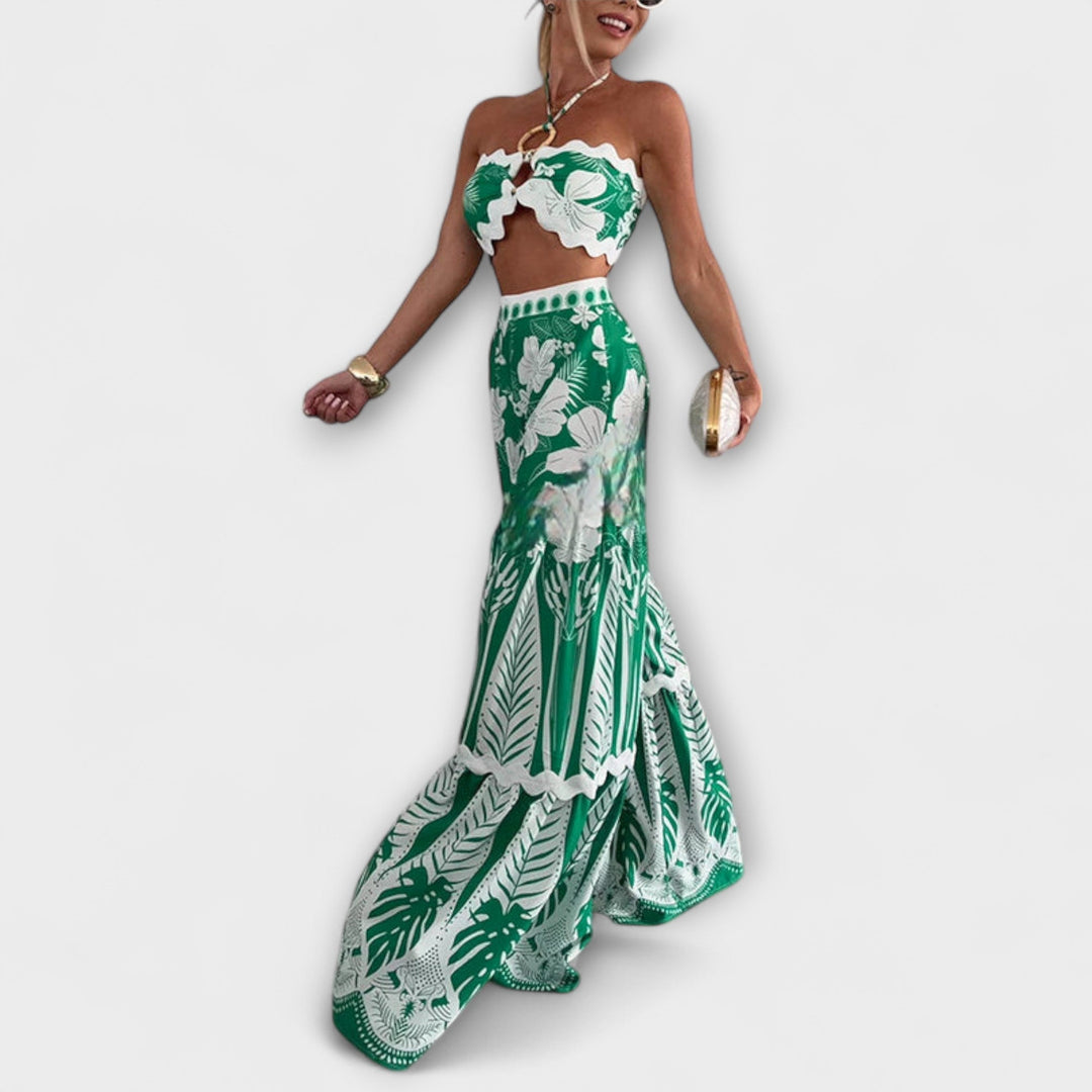 Zella - Cassie Halter Top with Ric Rac Trim Set