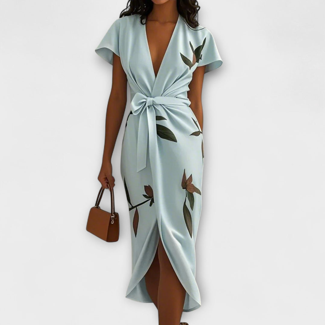 Satin V-Neck Dress