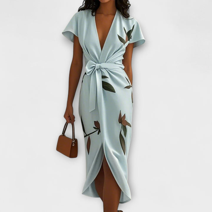 Satin V-Neck Dress