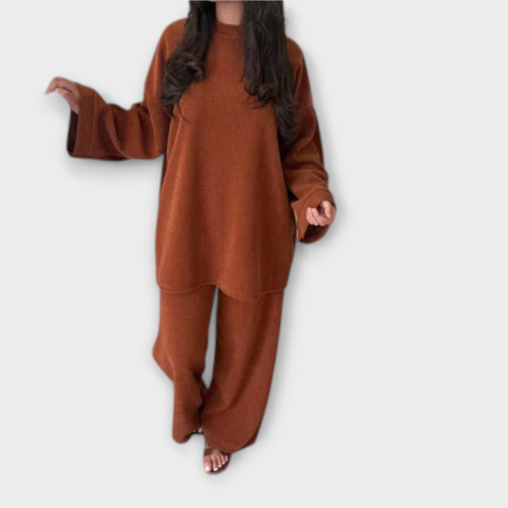 Ingrid - Oversized Sæt - Ribbet Design