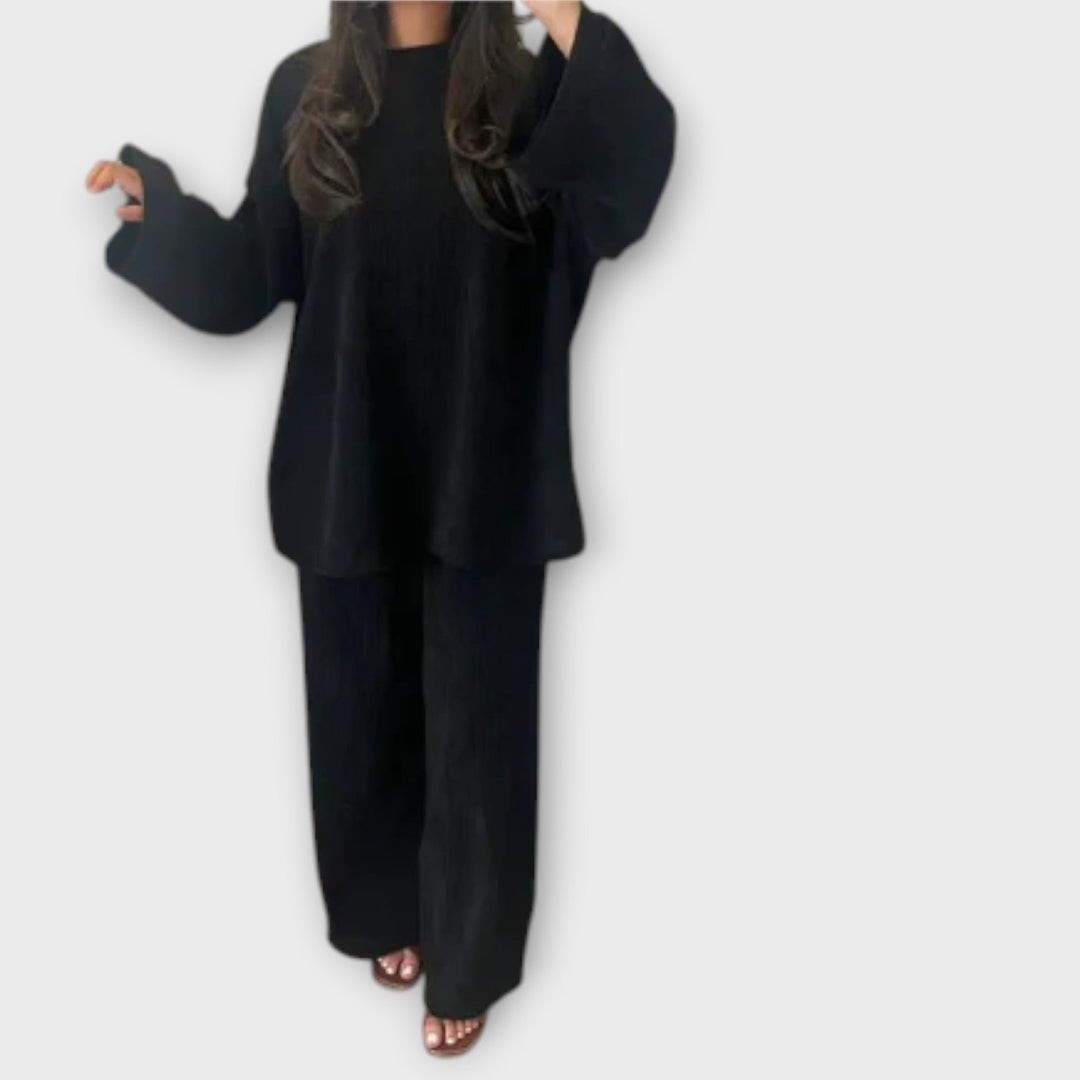 Ingrid - Oversized Sæt - Ribbet Design