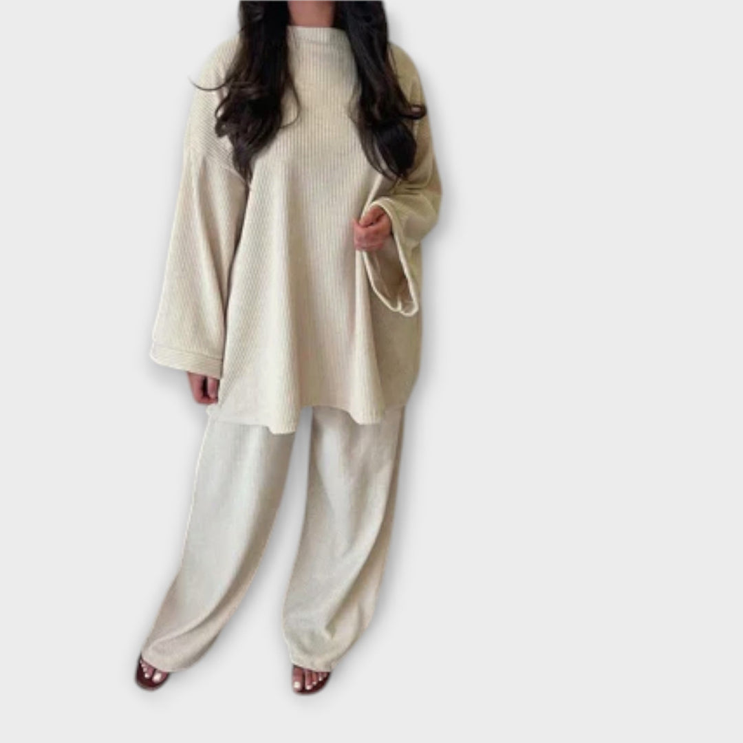 Ingrid - Oversized Sæt - Ribbet Design