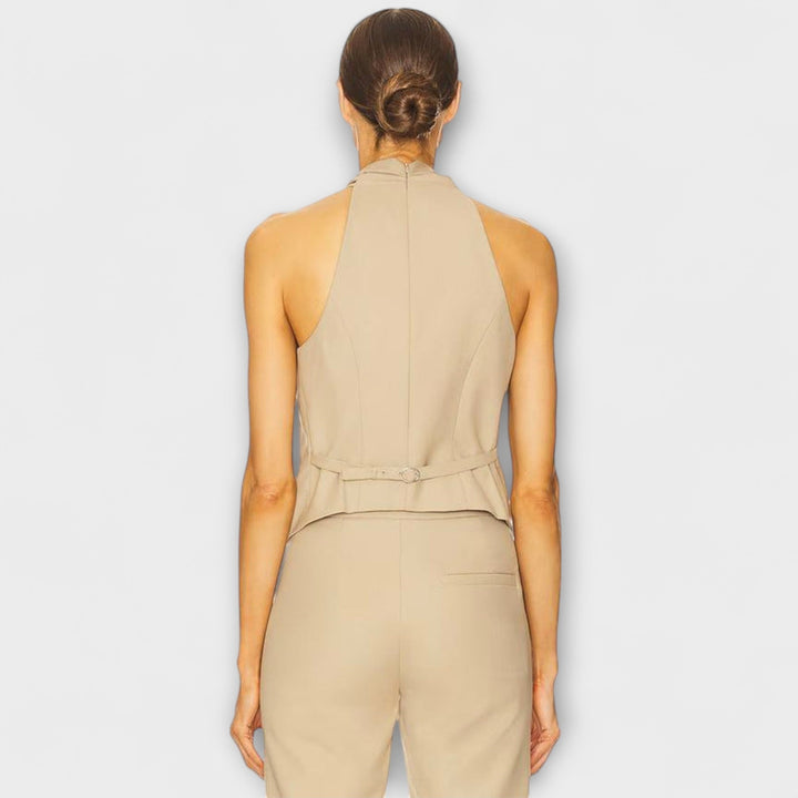 Juni - Crisscross Halter Neck Tank Top